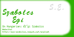 szabolcs egi business card